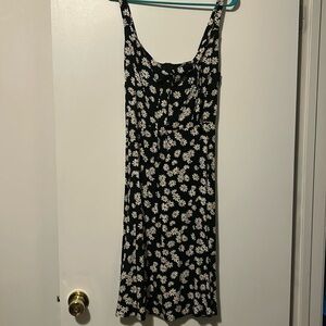 Midi Flower Front Tie Dress